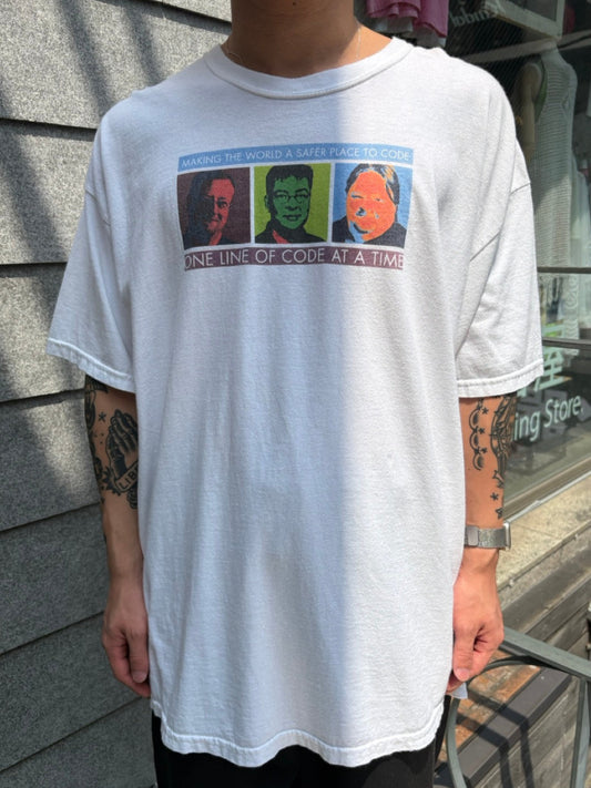 00's Microsoft.NET「ONE LINE OF CODE」企業Tシャツ