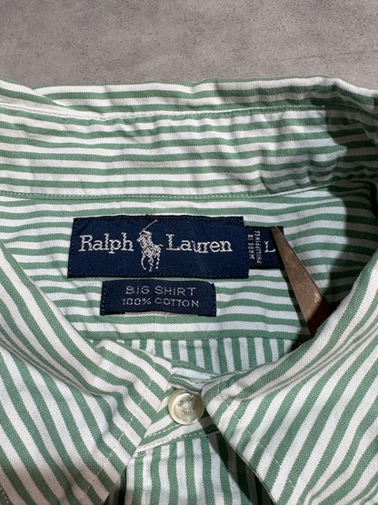 90's RALPH LAUREN「BIG SHIRT」ストライプシャツ