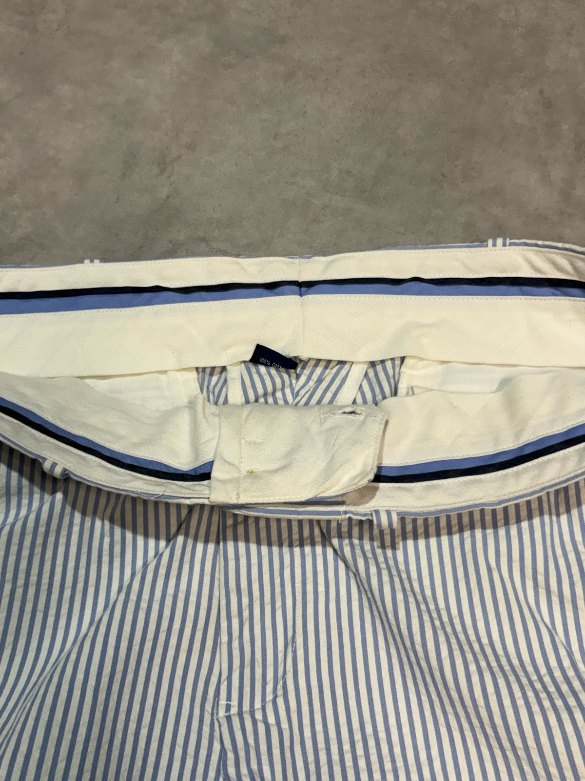 90's RALPH LAUREN「POLO GOLF」シアーサッカーストライプパンツ