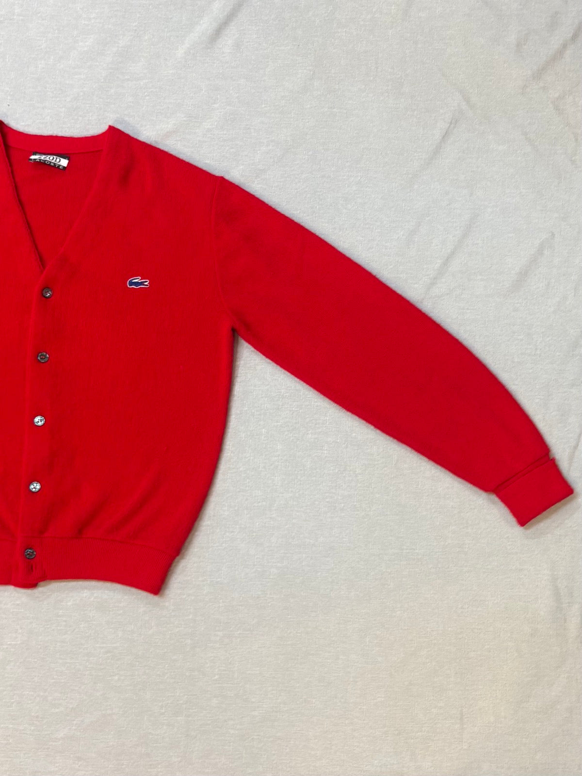80's IZOD LACOSTE「USA製」アクリルニットカーディガン