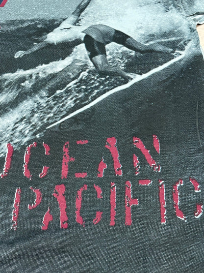 90's OCEAN PACIFIC「総柄」USA製 サーフTシャツ