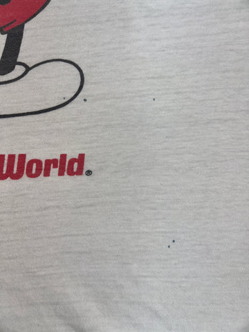 80's Walt Disney World 「白足ミッキーBILLネーム」キャラクターTシャツ