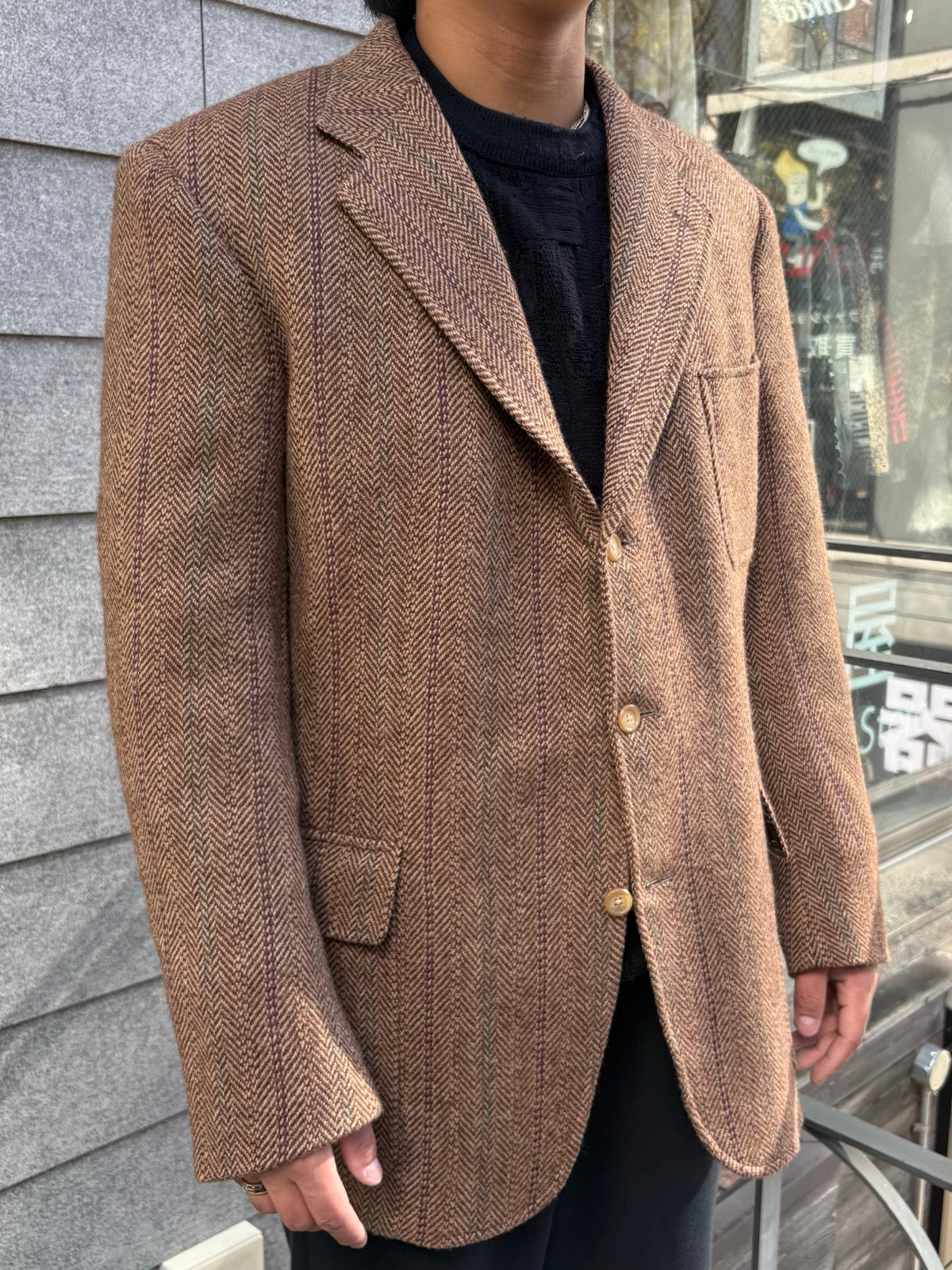 80's~90's Polo by Ralph Lauren「へリーンボーン織り」USA製 テーラードジャケット