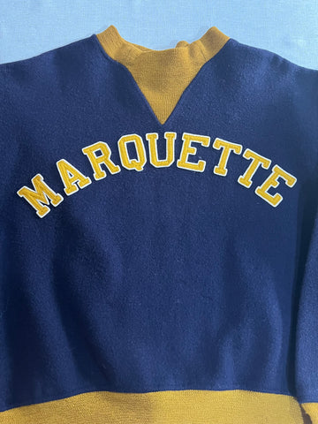 40's~50's 「MARQUETTE 」カレッジウールスウェット