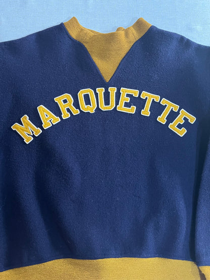 40's~50's 「MARQUETTE 」カレッジウールスウェット