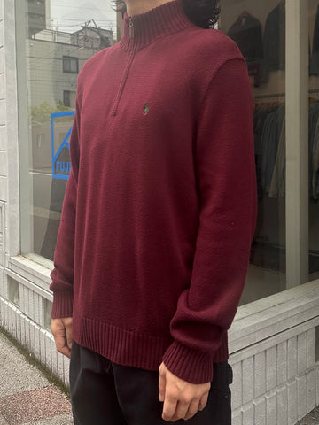 90's RALPH LAUREN ハーフジップニット　