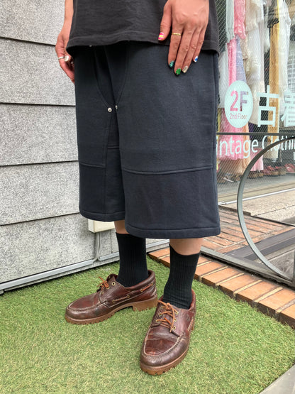 REMAKE  SWEATS DOUBLE KNEE SHORTS