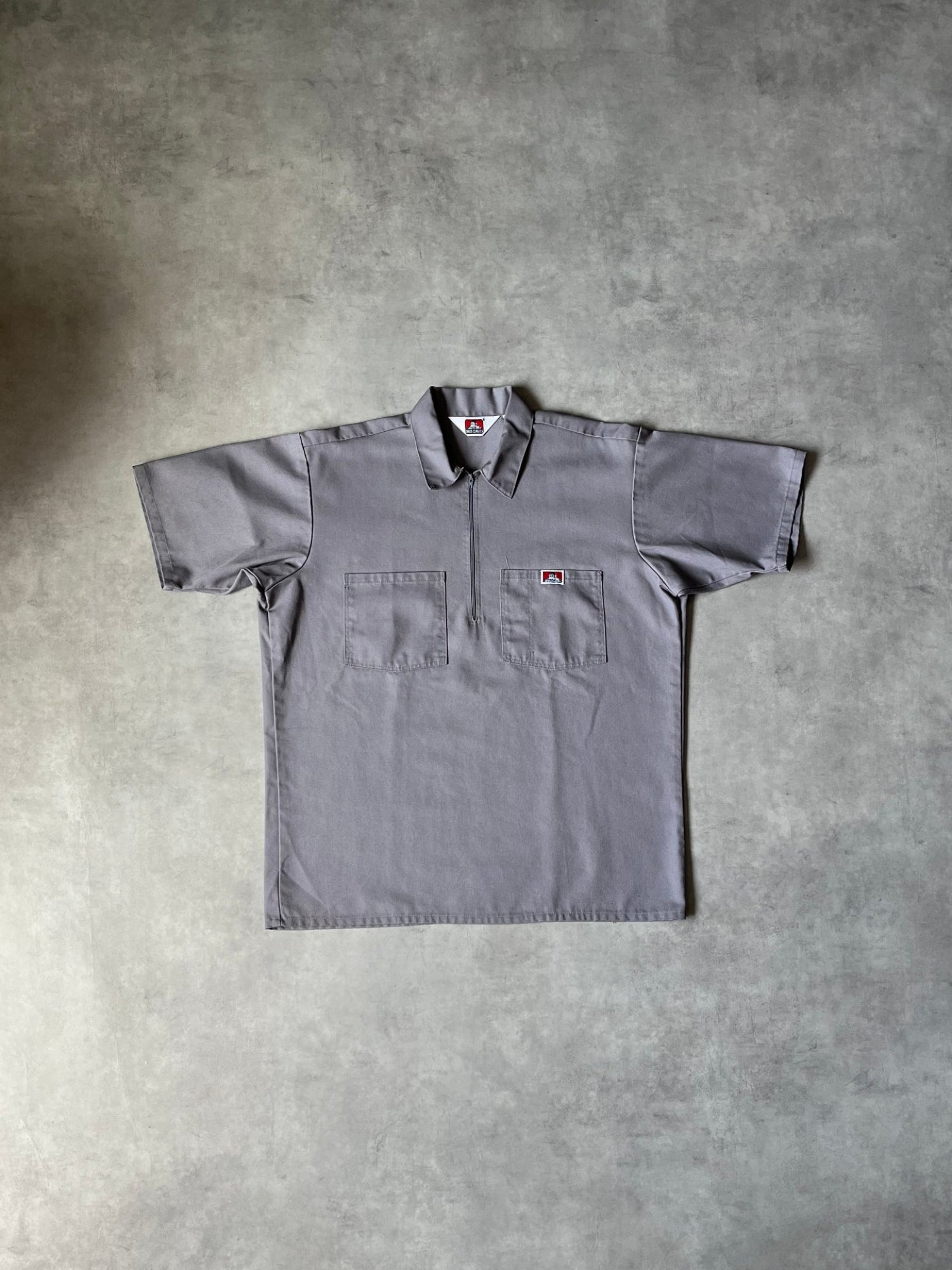 90's BEN DAVIS USA製 ハーフジップワークシャツ