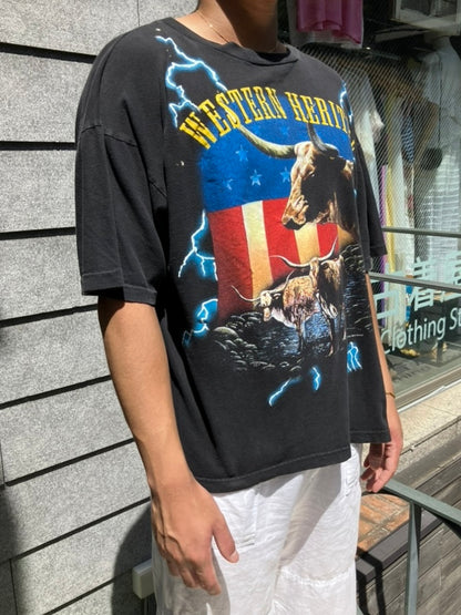 90's「WESTERN HERITAGE AMERICAN THUNDER」グラフィックTシャツ