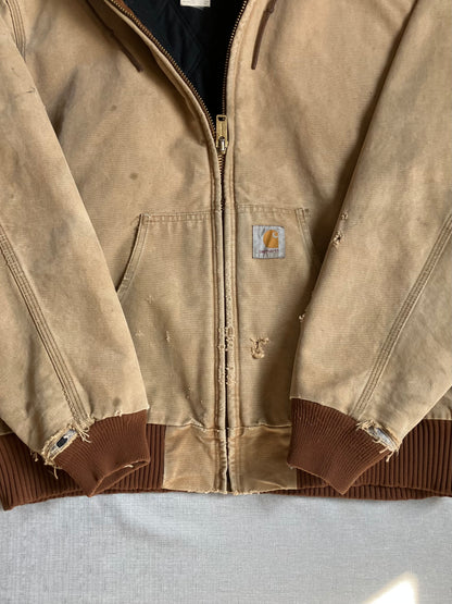 00's Carhartt「USA製」active jacket ワークフーディジャケット