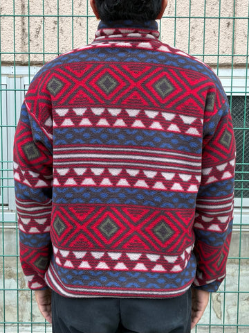 90's PATAGONIA Synchilla Snap-T「サルティーヨ柄」フリースプルオーバー