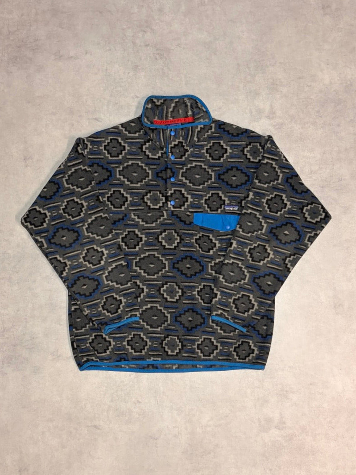 10's PATAGONIA Synchilla Snap-T「ヤナバ柄」フリースプルオーバー