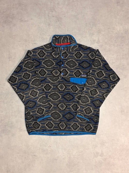 10's PATAGONIA Synchilla Snap-T「ヤナバ柄」フリースプルオーバー