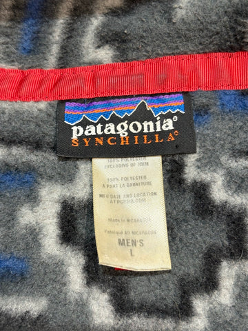 10's PATAGONIA Synchilla Snap-T「ヤナバ柄」フリースプルオーバー