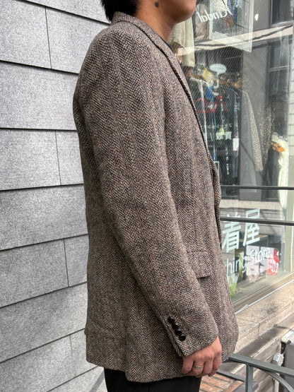 80's「Harris Tweed」ヘリンボーンジャケット