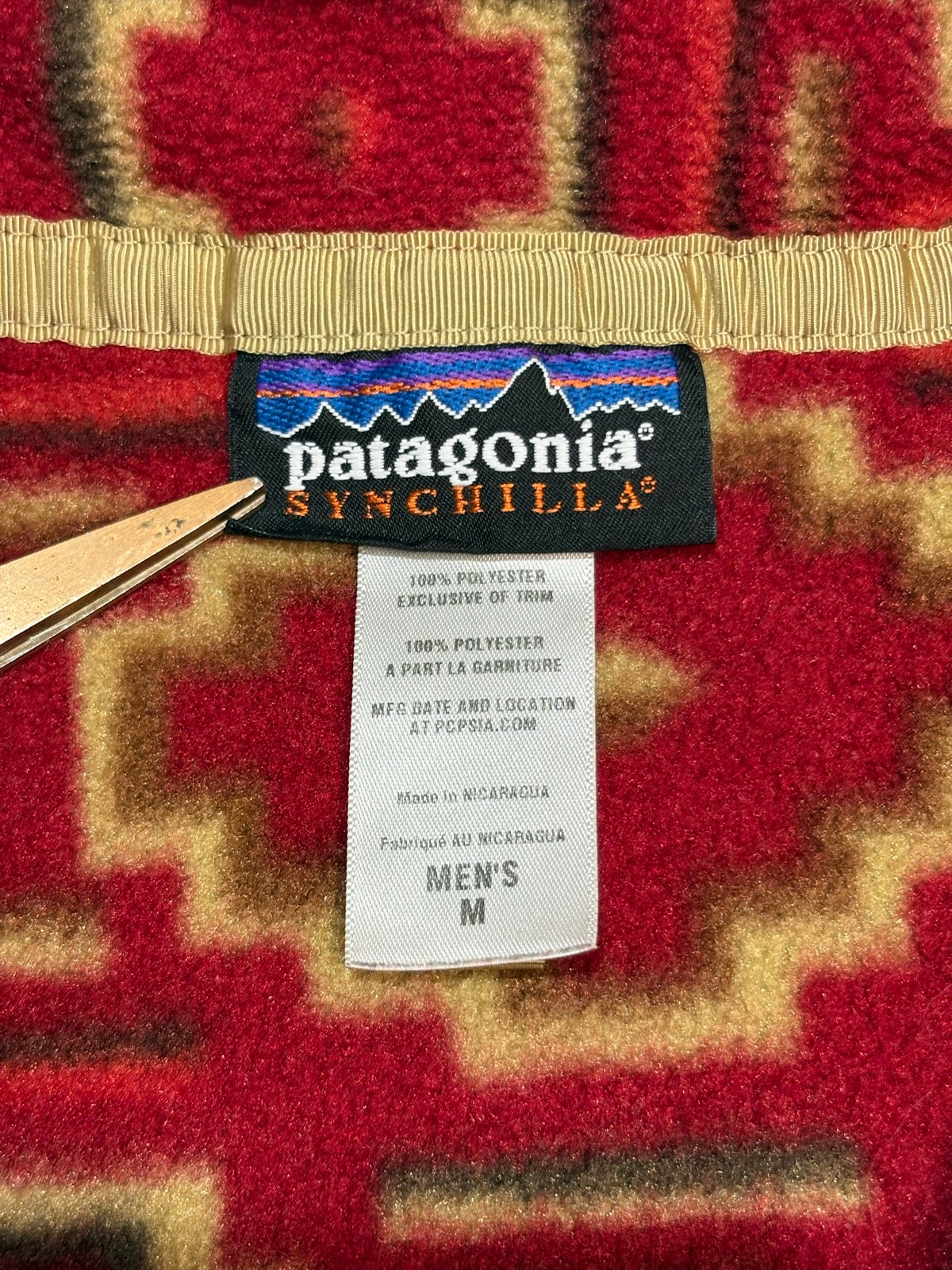 10's PATAGONIA Synchilla Snap-T「ヤナバ柄」フリースプルオーバー