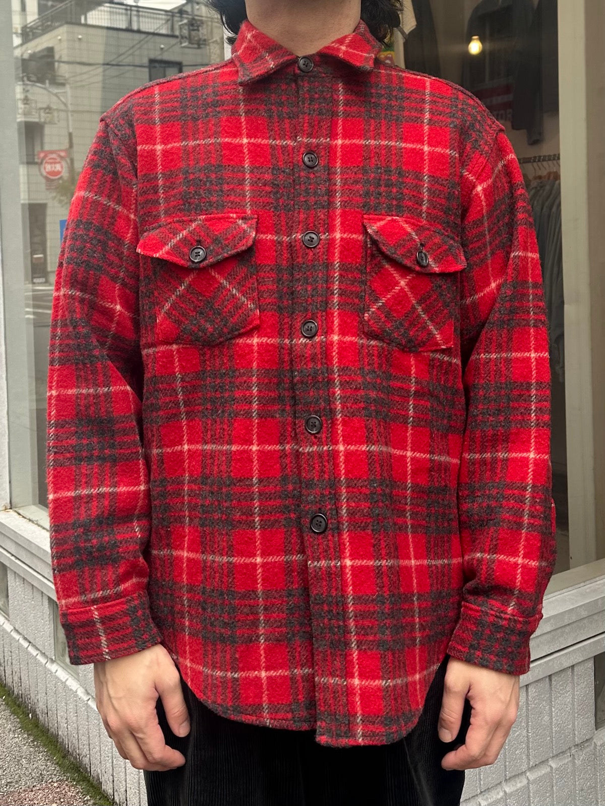 80's WOOLRICH USA製 ネルシャツ