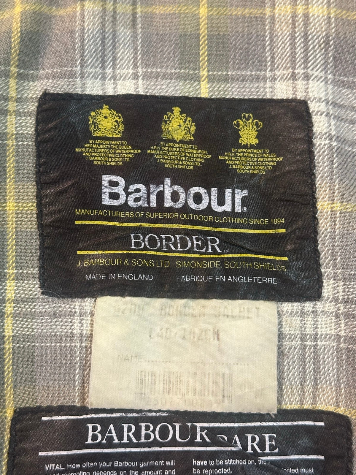 00's BARBOUR「BORDER」オイルドジャケット