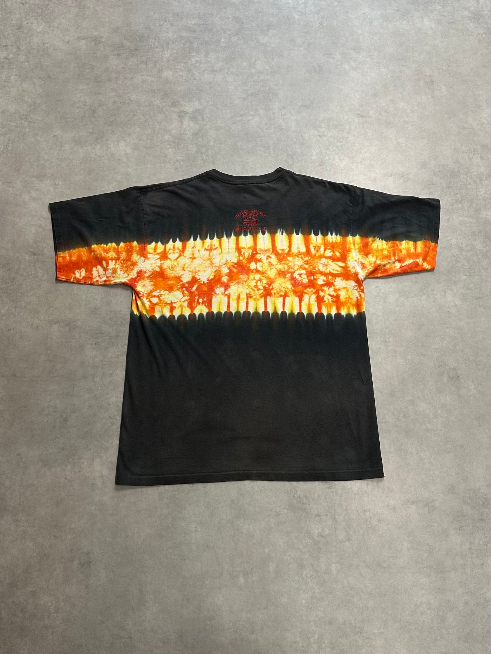 90's HALREY-DABIDSON「fire pattern」ハーレーTシャツ
