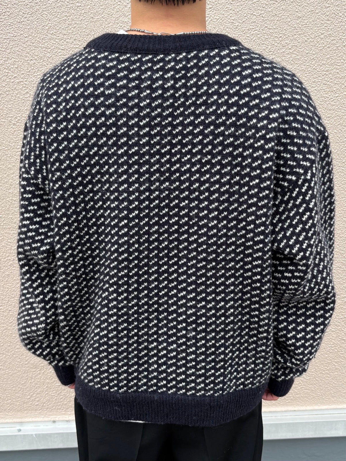 80's L.L.Bean「バーズアイ」Norway製　ウールセーター