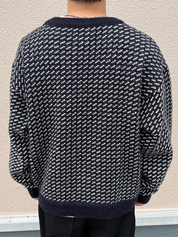 80's L.L.Bean「バーズアイ」Norway製　ウールセーター
