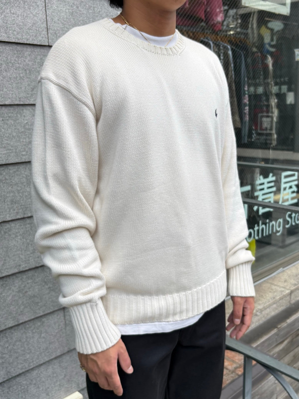 90's「RALPH LAUREN」ワンポイントニット