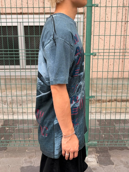 90's OCEAN PACIFIC「総柄」USA製 サーフTシャツ
