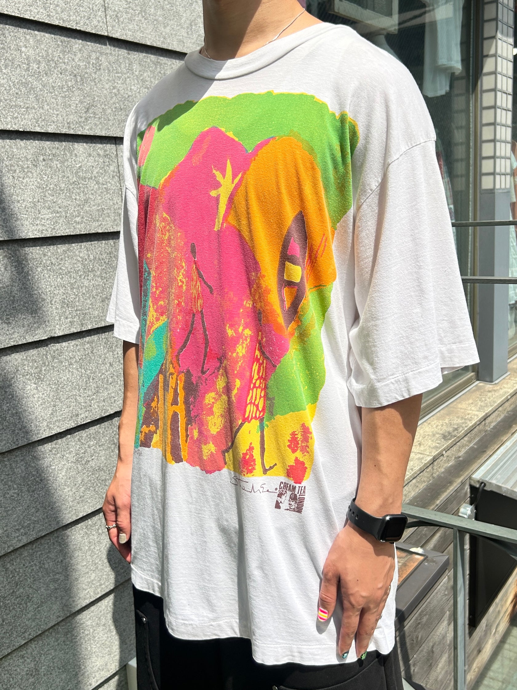 90's CREAM TEA「Tahitipasmil × The Misan」アートTシャツ