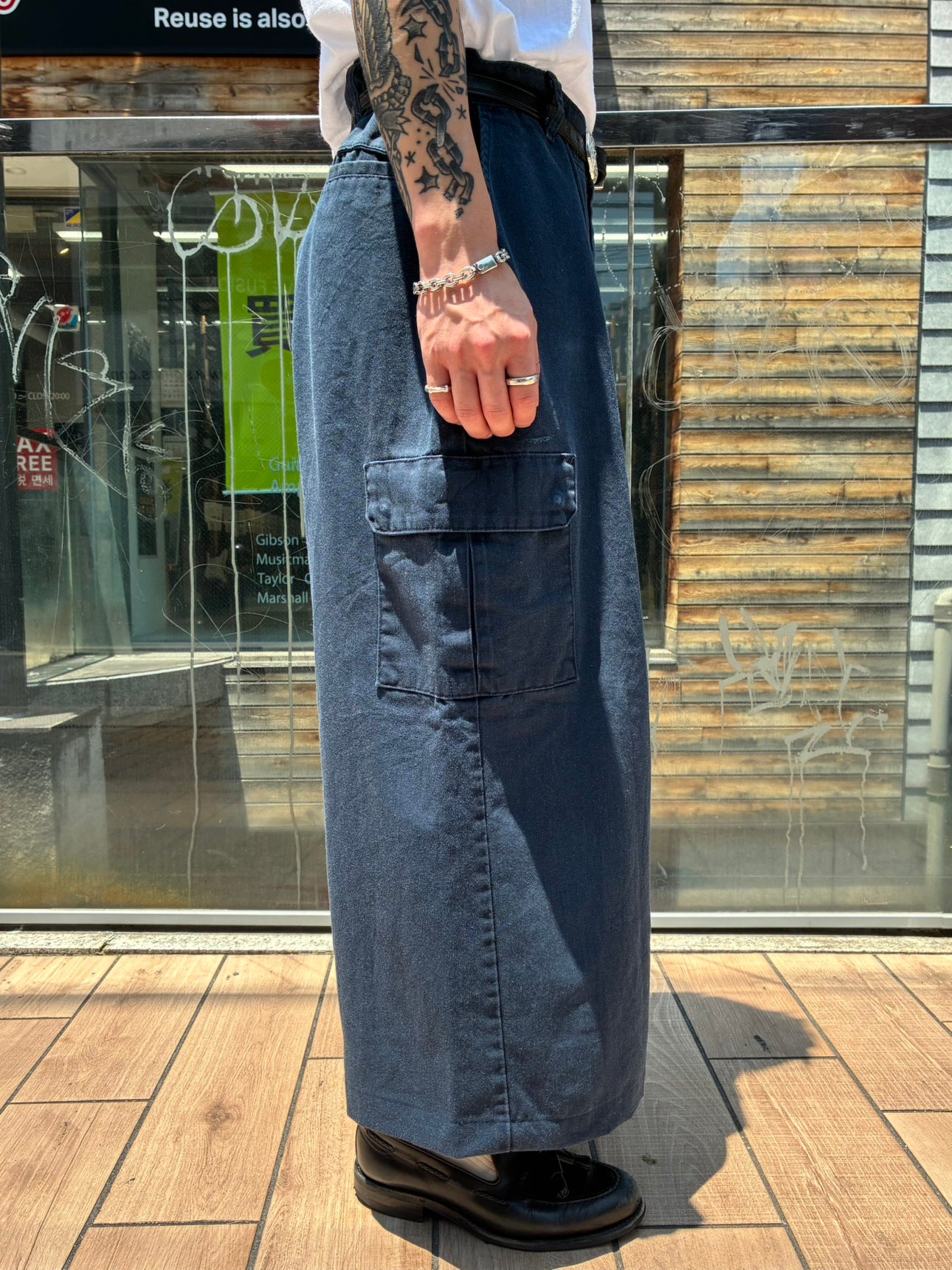 REMAKE WIDE CARGO WORK PANTS