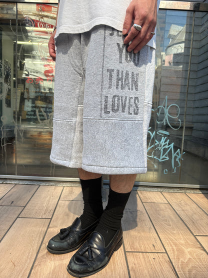 REMAKE  SWEATS DOUBLE KNEE SHORTS