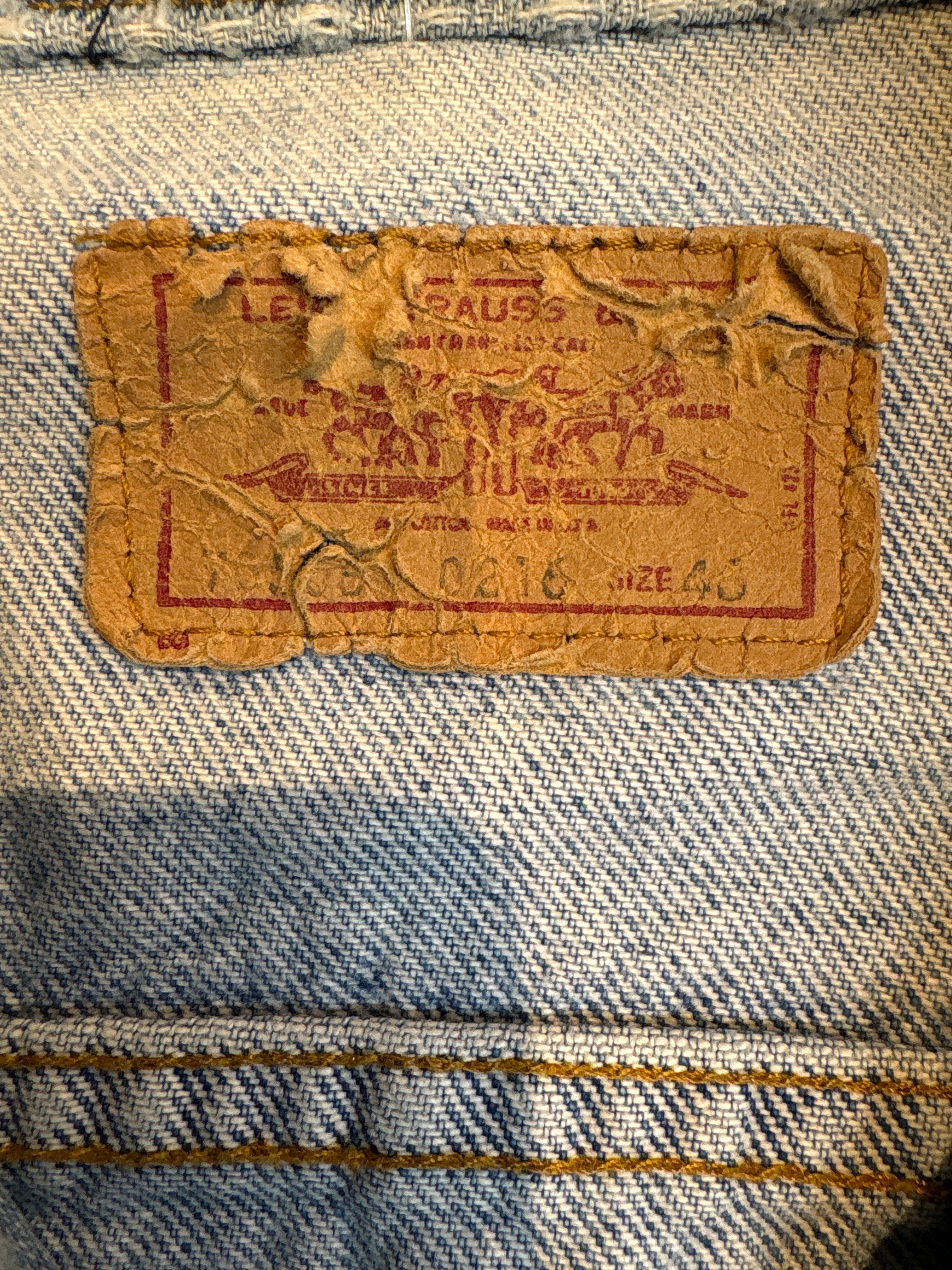 70506-0216 デニムジャケット オールオレンジステッチ アメリカ製 80's Levi's「70506-0216」USA製 デニムジャケット – FUJI STORE(フジ