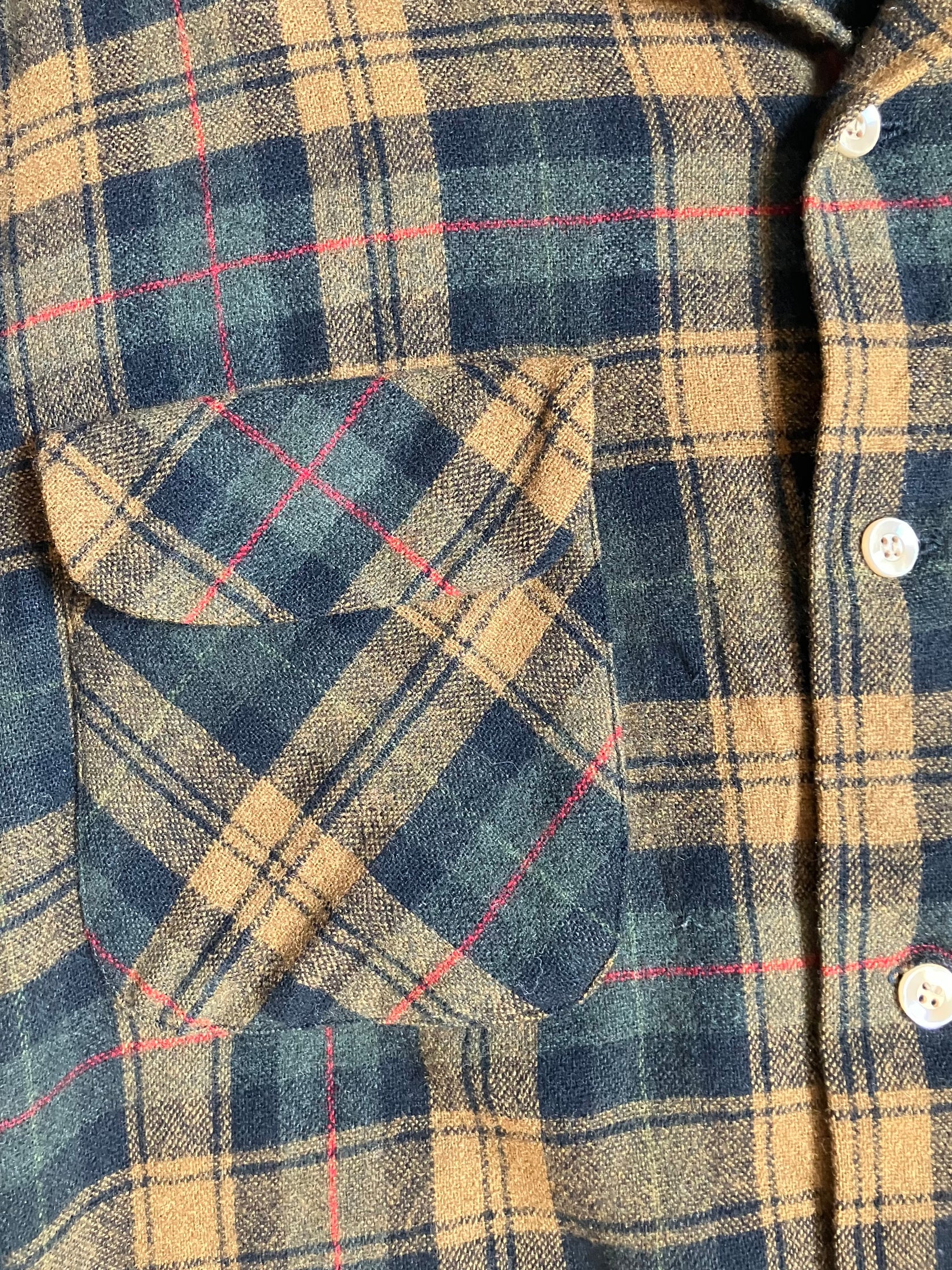 60's PENDLETON USA製 ウールチェックシャツ
