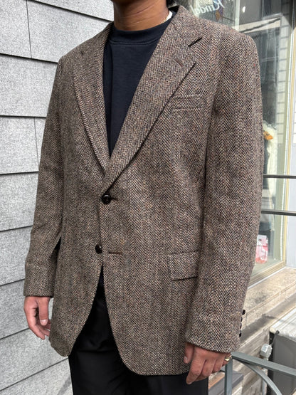 80's「Harris Tweed」ヘリンボーンジャケット