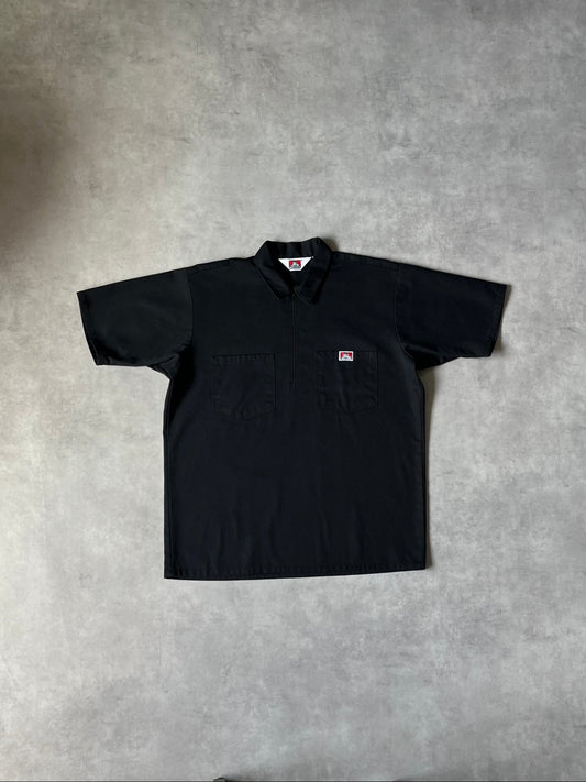 90'sBEN DAVIS USA製 ハーフジップワークシャツ