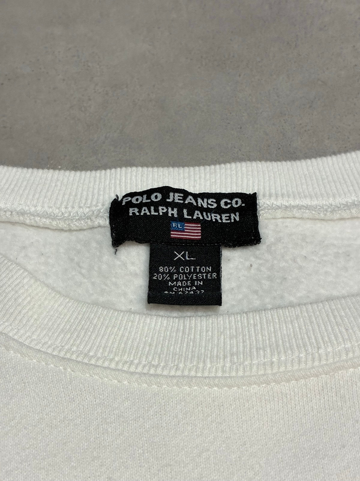00's RALPH LAUREN「POLO JEANS CO.」星条旗　ロゴスウェット