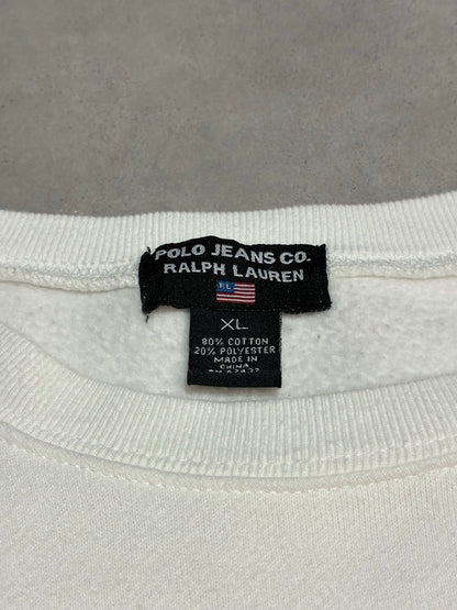 00's RALPH LAUREN「POLO JEANS CO.」星条旗　ロゴスウェット
