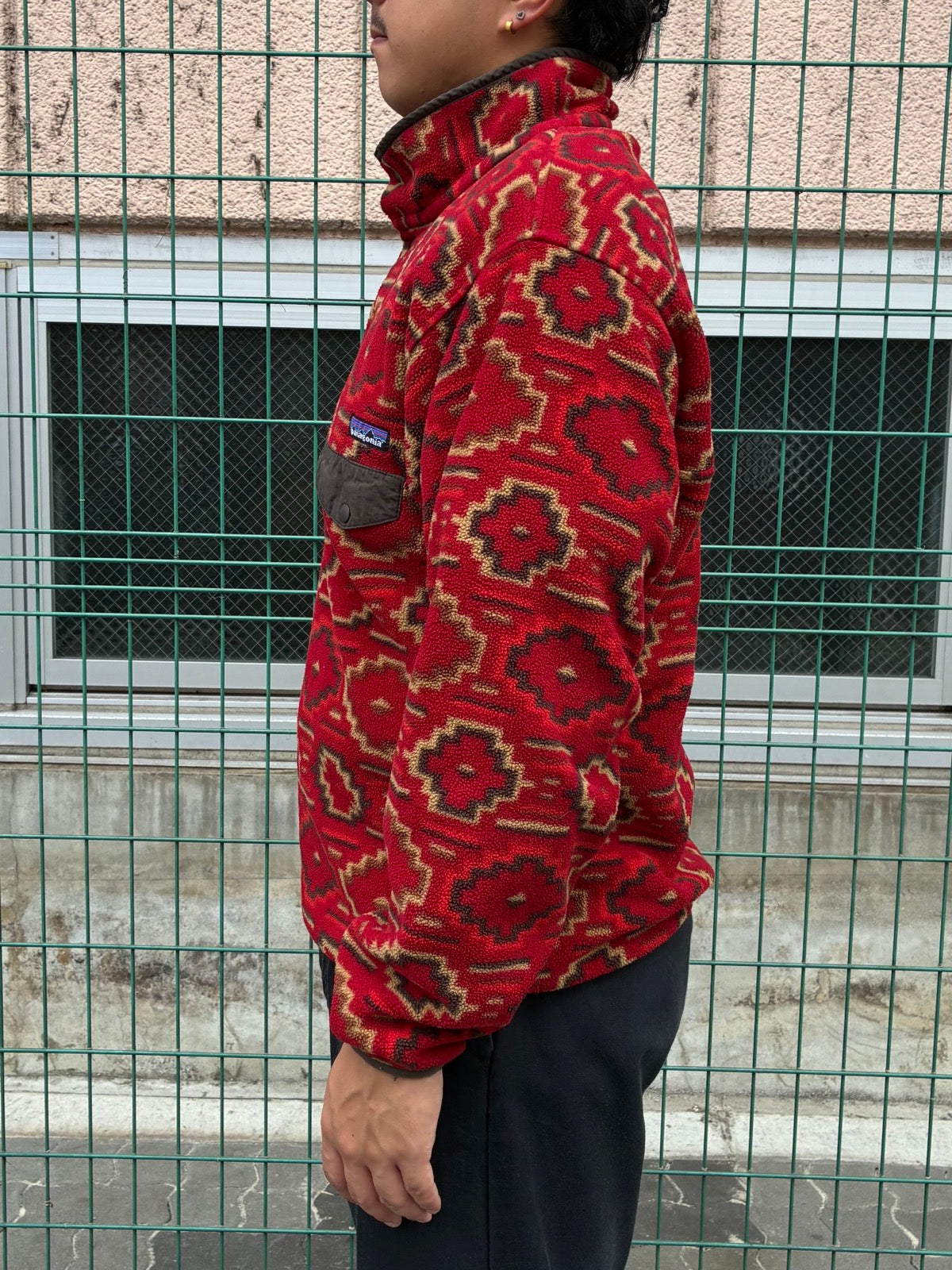 10's PATAGONIA Synchilla Snap-T「ヤナバ柄」フリースプルオーバー