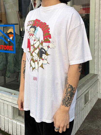90's BETTY BOOP「Strike」キャラクターTシャツ　