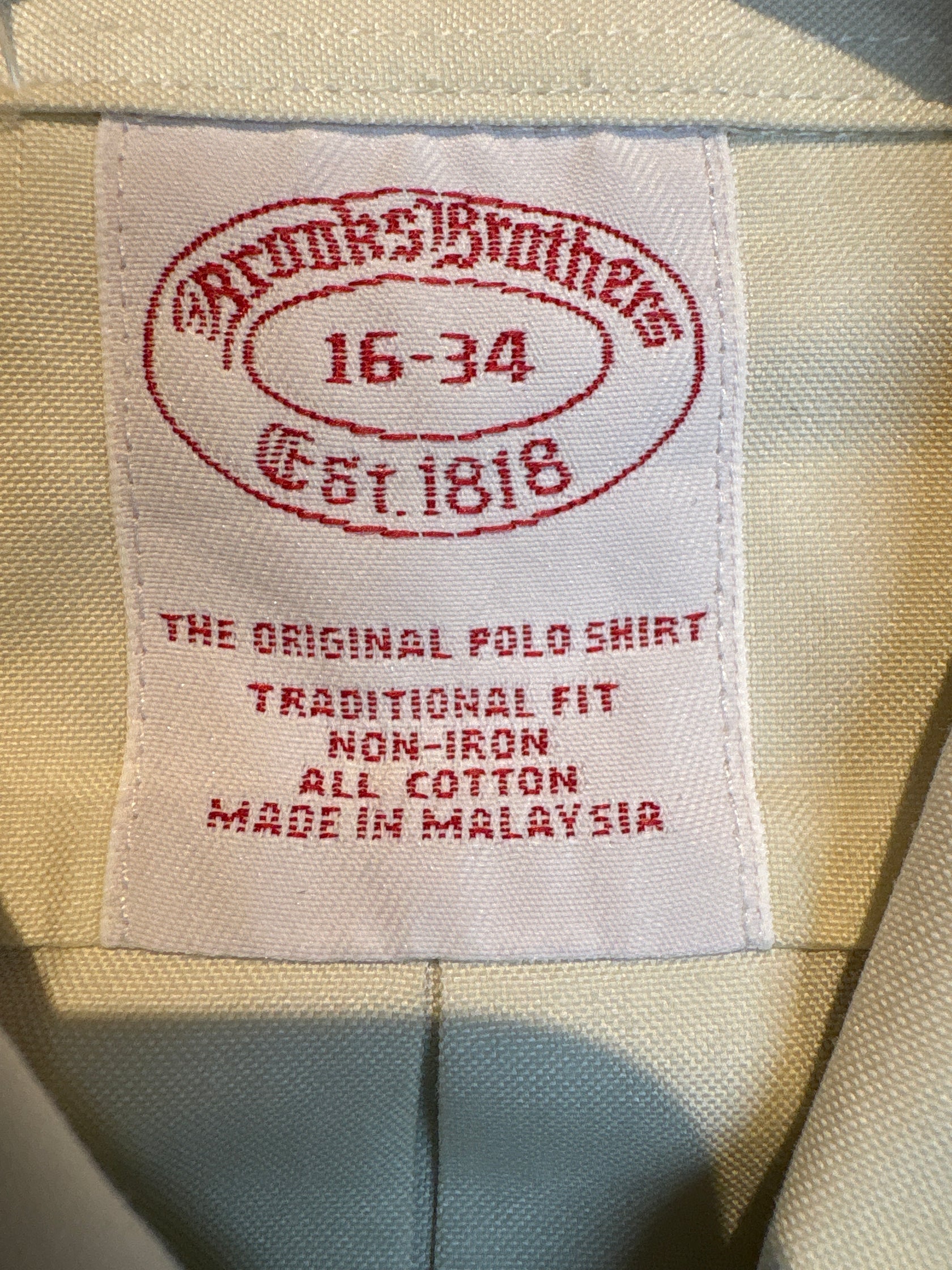 10's Brooks Brothers「Traditional fit」ボタンダウンシャツ