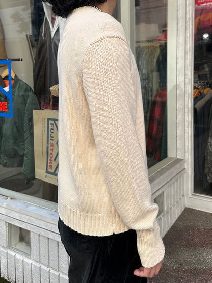 90's RALPH LAUREN ワンポイントコットンニットセーター