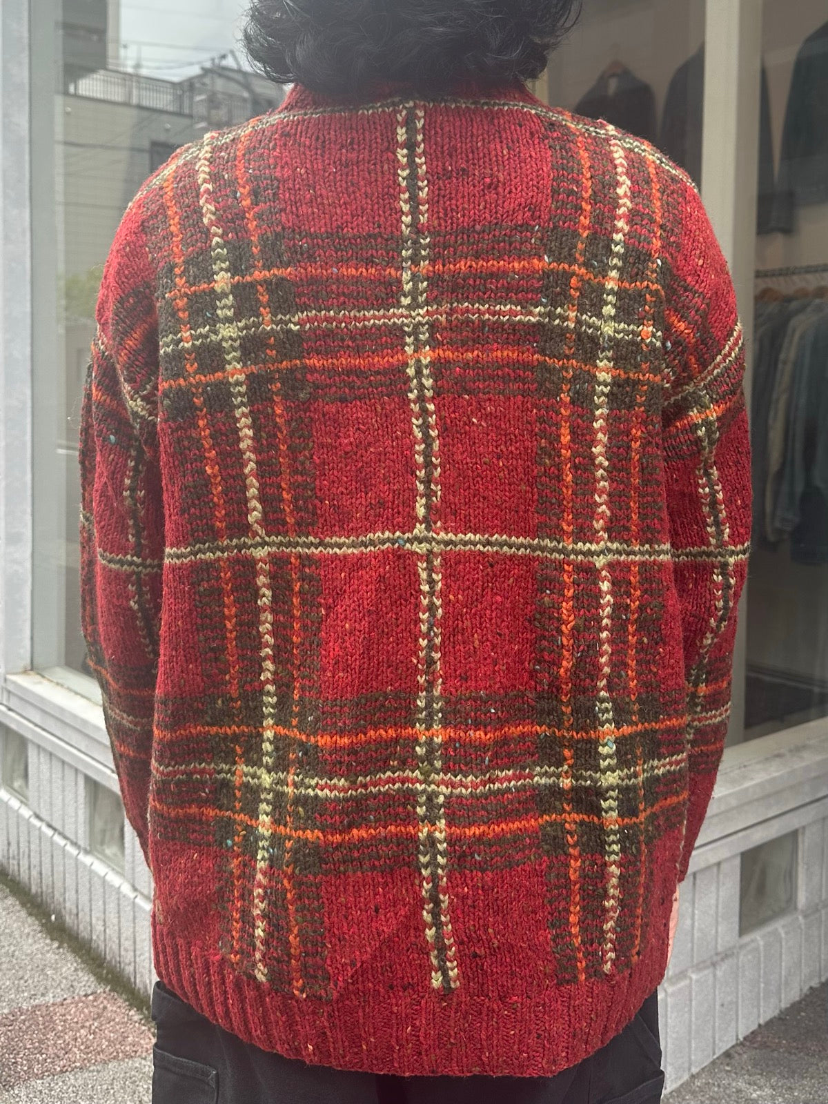 90's RALPH LAUREN「Tartan check」ハーフジップニット