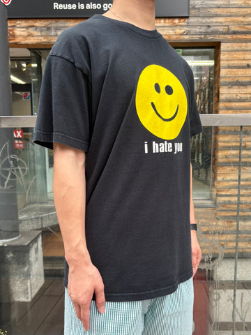 90's「I hate you.  smiley face」　グラフィックTシャツ