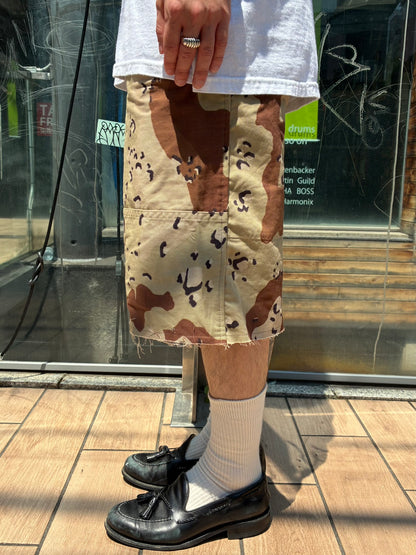 REMAKE  ARMY DOUBLE KNEE SHORTS
