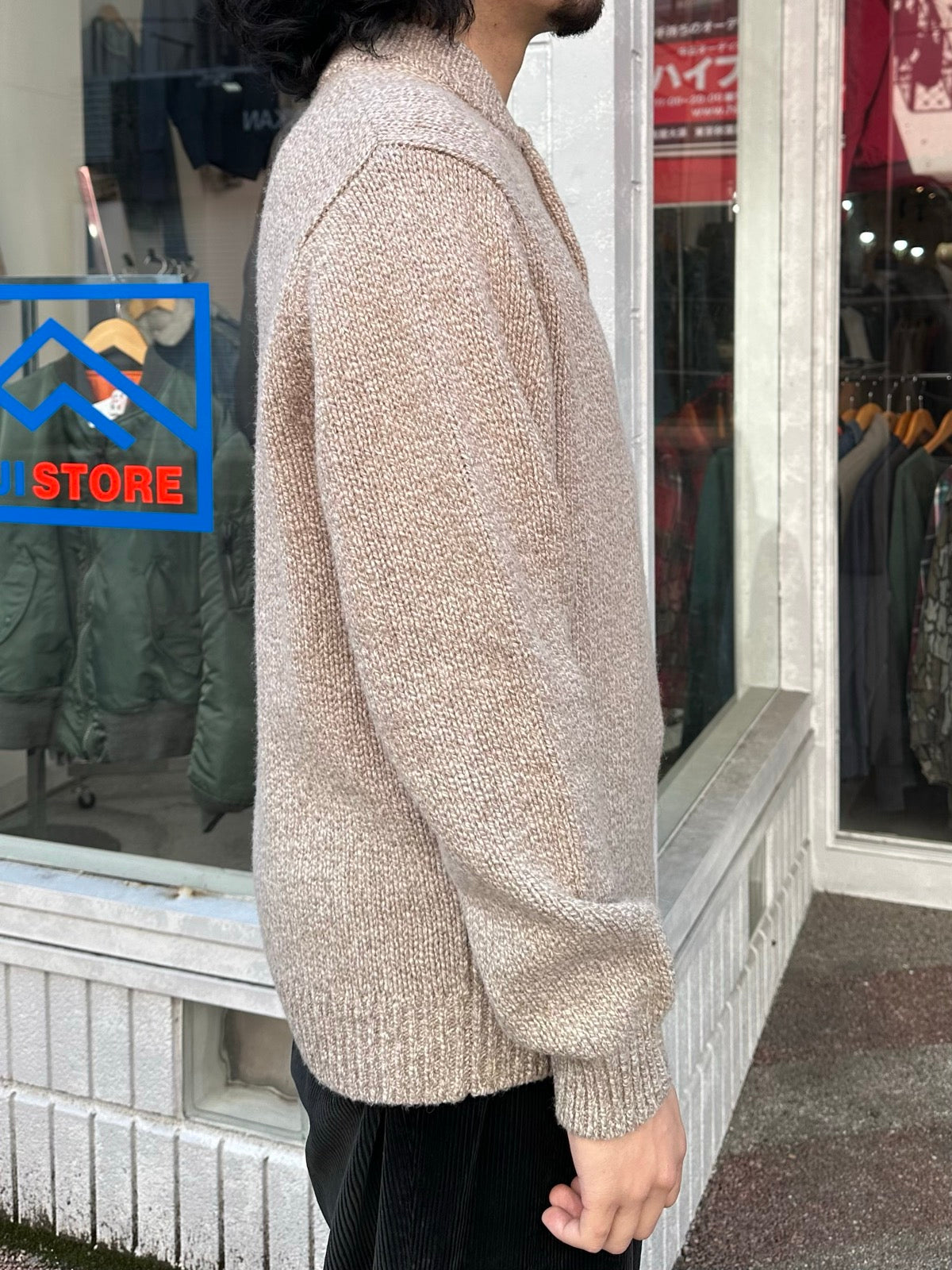 00's L.L.BEAN ヘンリーネックニット