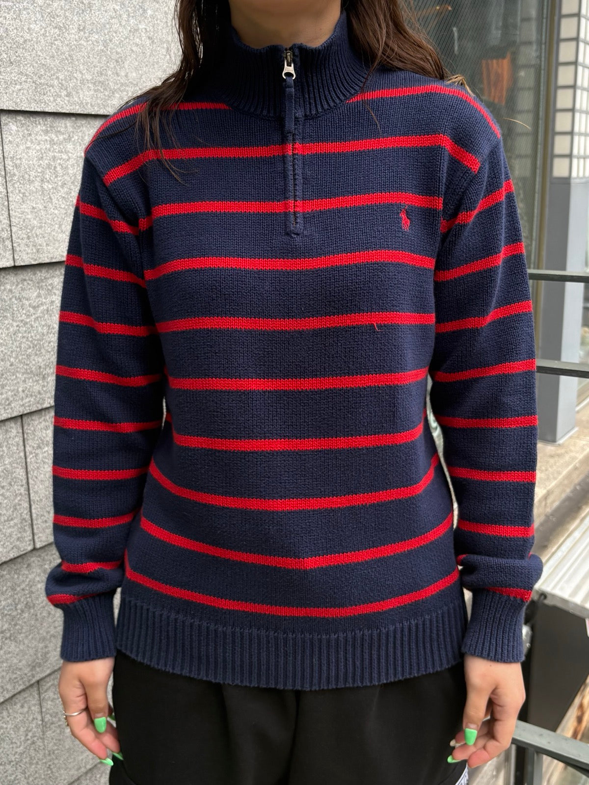 90's「Polo by Ralph Lauren」ハーフジップニット