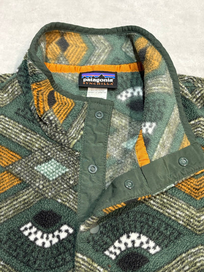 10's PATAGONIA Synchilla Snap-T「スロウフット柄」フリースプルオーバー