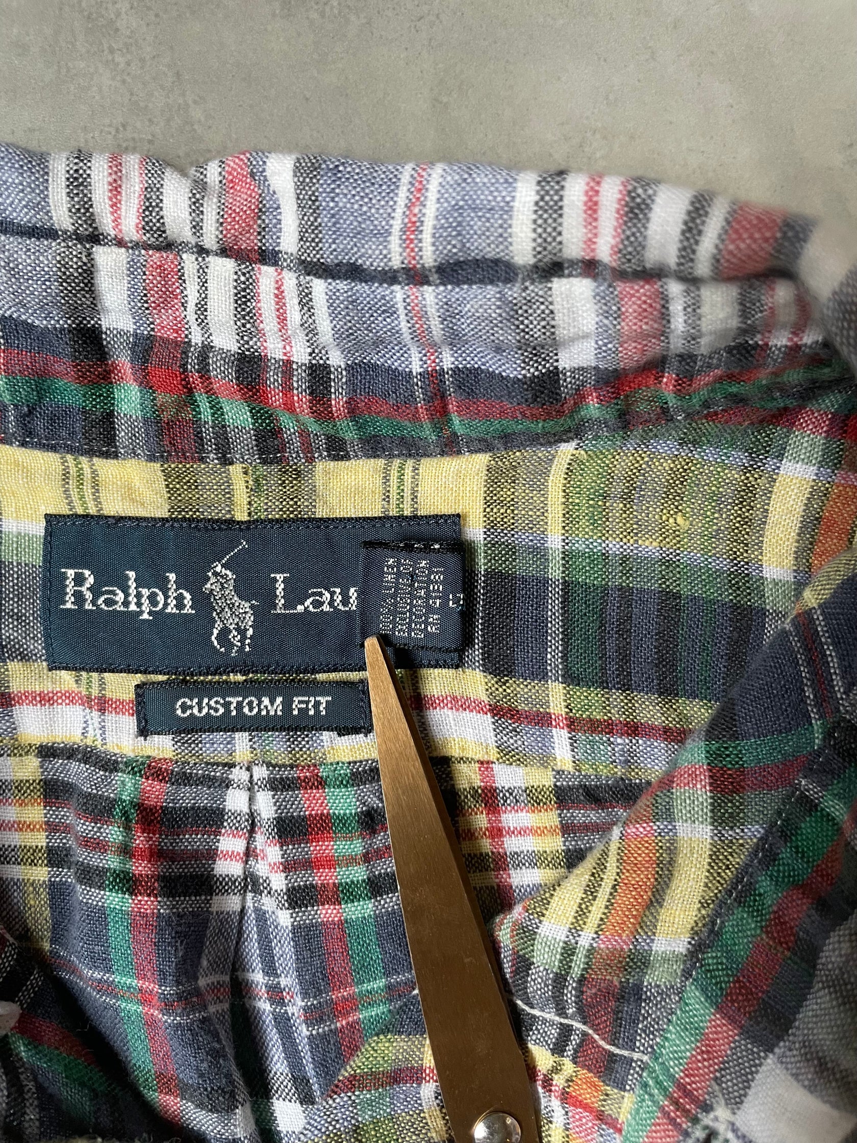 00's RALPH LAUREN「CUSTOM FIT」長袖チェックシャツ