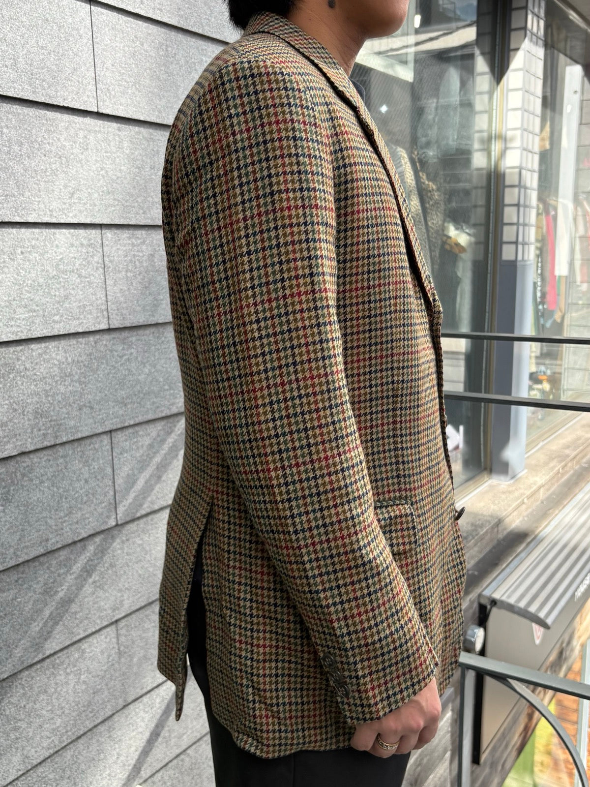 90's「Burberrys × ANSON’S HERRENHAUS」ハウンドトゥースジャケット