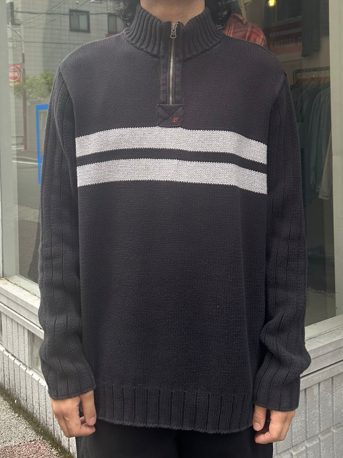 90's RALPH LAUREN ハーフジップニット