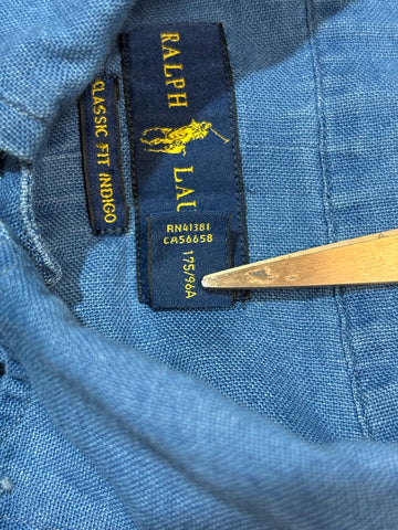 RALPH LAUREN「CLASSIC FIT INDIGO」ボタンダウンシャツ